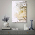 Yellow Black Ink Abstract Modern Framed Artwork Picture Canvas Print for Room Wall Garniture