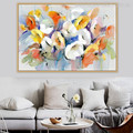 Hued Poppies Abstract Watercolor Painting Print for Home Decor