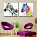 Calico Zebra Abstract Animal Framed Painting Pic Canvas Print for Room Wall Ornament