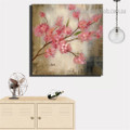 Flowering Plum Abstract Floral Modern Framed Artwork Image Canvas Print for Room Wall Garniture