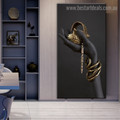 Gold Jewellery Abstract Figure Modern Framed Artwork Photo Canvas Print for Room Wall Assortment