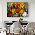 Various Spices Food and Beverages Modern Framed Painting Picture Canvas Print for Room Wall Outfit