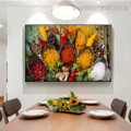 Various Spices Food and Beverages Modern Framed Painting Picture Canvas Print for Room Wall Flourish