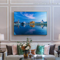 Golden Temple Religious Modern Framed Painting Portrait Canvas Print for Room Wall Decoration