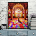 Nasir Al Mulk Mosque Muslim Pilgrims Picture Print for Home Decoration
 