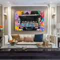 Money Abstract Graffiti Framed Painting Picture Canvas Print for Room Wall Assortment