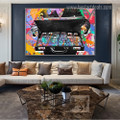 Money Abstract Graffiti Framed Painting Picture Canvas Print for Room Wall Onlay