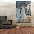 The Toilet Reproduction Figure Framed Painting Image Canvas Print for Room Wall Decor