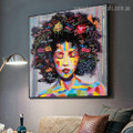 African Wench Face Abstract Graffiti Framed Artwork Pic Canvas Print for Room Wall Decoration