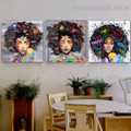 Colorific Wench Abstract Graffiti Framed Painting Portrait Canvas Print for Room Wall Decor