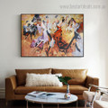 Dancer Couple Abstract Figure Framed Painting Image Canvas Print for Room Wall Assortment