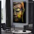 Gautama Sculpture Religious Modern Framed Painting Picture Canvas Print for Room Wall Onlay
