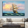 Sea Prow Landscape Nature Framed Painting Picture Canvas Print for Room Wall Outfit