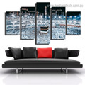 Mosque of Mecca Religious Modern Framed Painting Picture Canvas Print for Room Wall Tracery