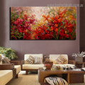 Colorful Flower Plants Abstract Botanical Impressionist Framed Painting Image Canvas Print for Room Wall Decor