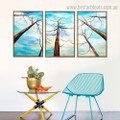 Trees Abstract Landscape Framed Painting Image Canvas Print for Room Wall Decoration