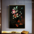 Spring Flowers Floral Still Life Framed Painting Photo Canvas Print for Room Wall Decor