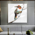 Chromatic Magpie Abstract Bird Modern Framed Painting Image Canvas Print for Room Wall Adornment