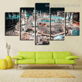 Mecca Skyscape Religious Modern Framed Painting Picture Canvas Print for Room Wall Disposition