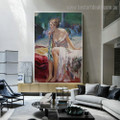 European Beautiful Girl Abstract Figure Modern Framed Painting Picture Canvas Print for Room Wall Getup