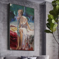 European Beautiful Girl Abstract Figure Modern Framed Painting Picture Canvas Print for Room Wall Outfit