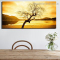 Dry Tree Landscape Nature Framed Painting Image Canvas Print for Room Wall Outfit