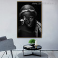 African Dame Figure Modern Framed Smudge Picture Canvas Print for Room Wall Assortment