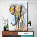 Chromatic Jumbo Animal Watercolor Framed Artwork Image Canvas Print for Room Wall Garniture