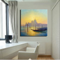 Saint Mary Health Seascape Cityscape Framed Painting Picture Canvas Print for Room Wall Decor