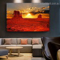 Monument Valley Nature Framed Painting Picture Canvas Print for Room Wall Outfit