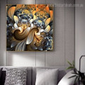 Dazzling Flower Abstract Floral Modern Framed Scheme Image Canvas Print for Room Wall Flourish