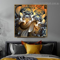 Dazzling Flower Abstract Floral Modern Framed Scheme Image Canvas Print for Room Wall Finery