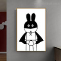 Superhero Rabbit Anime Animals Nordic Framed Effigy Portrait Canvas Print for Room Wall Decoration