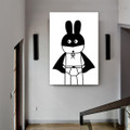 Superhero Rabbit Anime Animals Nordic Framed Effigy Portrait Canvas Print for Room Wall Tracery