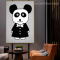 Mr. Panda Anime Animals Nordic Framed Painting Portrait Canvas Print for Room Wall Onlay