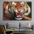 Hazardous Tiger Animal Modern Framed Painting Picture Canvas Print for Room Wall Ornament