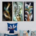 Shot Feathers Abstract Modern Framed Smudge Image Canvas Print for Room Wall Drape