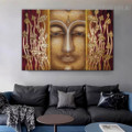 Floral Buddha Abstract Religious Modern Framed Painting Image Canvas Print for Room Wall Outfit