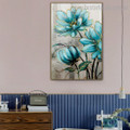 Big Blooms Abstract Botanical Nordic Framed Smudge Picture Canvas Print for Room Wall Getup