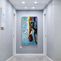 Colorific Elephant Abstract Animal Framed Effigy Image Canvas Print for Room Wall Ornament