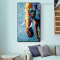 Colorific Elephant Abstract Animal Framed Effigy Image Canvas Print for Room Wall Outfit