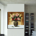 Bouquet of Dahlias Botanical Framed Effigy Image Canvas Print for Room Wall Finery