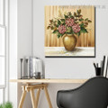 Dahlias Vase Botanical Framed Effigy Photo Canvas Print for Room Wall Flourish