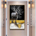 Striped Zebra Animal Modern Framed Artwork Photo Canvas Print for Room Wall Onlay