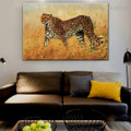 Wild Cheetah Animal Modern Framed Artwork Pic Canvas Print for Room Wall Getup