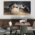 Robust Horses Picture Print for Living Room Decor