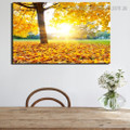 Sunup Nature Modern Framed Smudge Portrait Canvas Print for Room Wall Moulding