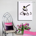 Antarctic Penguin Abstract Bird Framed Painting Photo Canvas Print for Room Wall Ornament