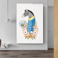 Zebra Fish Animal Illustration Modern Framed Artwork Image Canvas Print for Room Wall Assortment