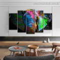 Colorific Tusker Animal Modern Framed Painting Picture Canvas Print for Room Wall Outfit